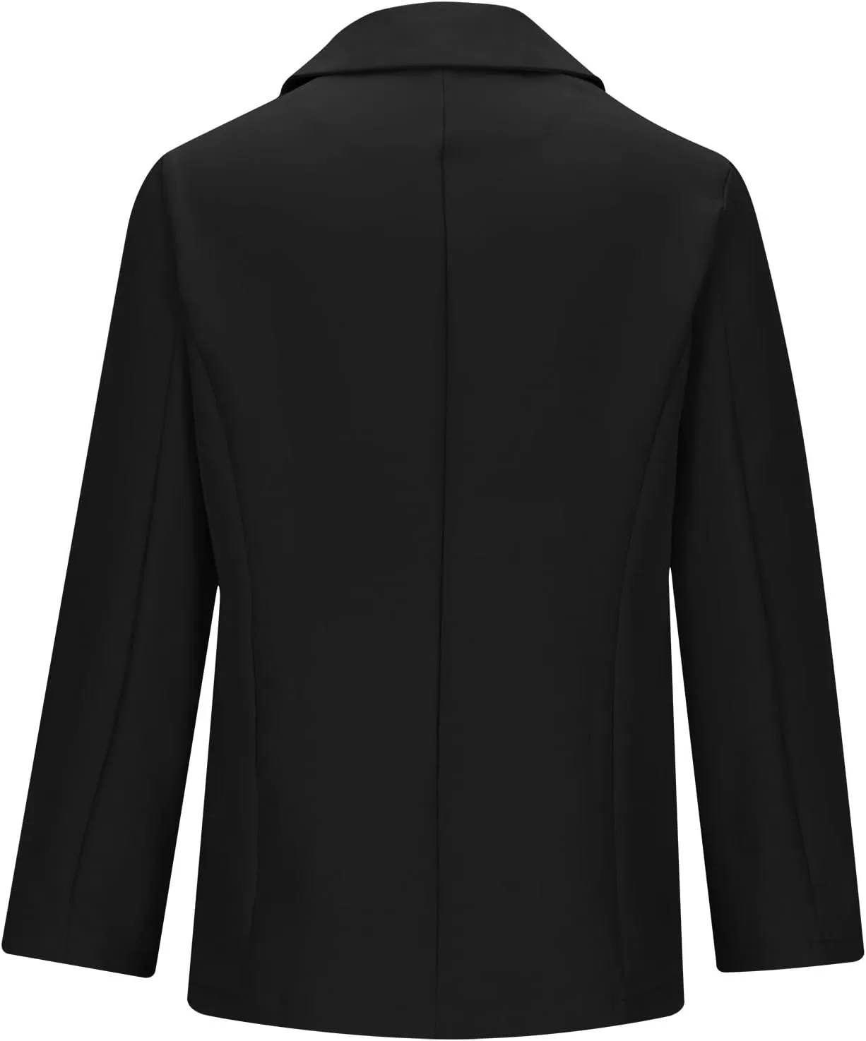 2024 Fall Blazers for Women Business Open Front Blazer Coat Casual Solid Lapel Buttonless Blazer Jacket with Pocket