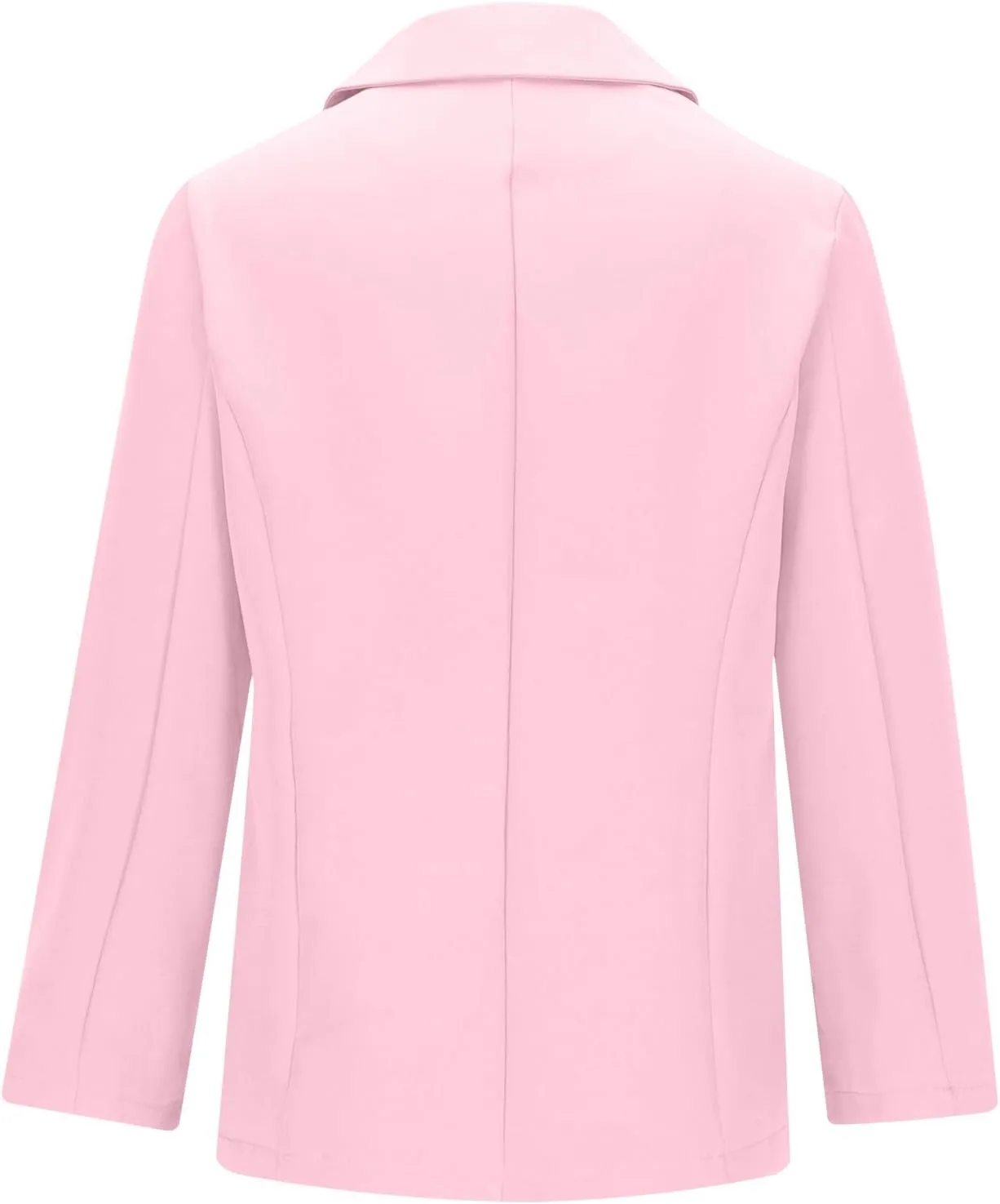 2024 Fall Blazers for Women Business Open Front Blazer Coat Casual Solid Lapel Buttonless Blazer Jacket with Pocket