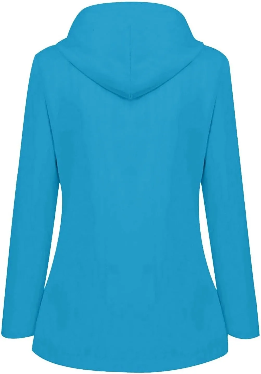 2025 Spring Fashion Womens Raincoat Fit Waterproof Dressy Zip up Rain Jacket Windbreaker with Pockets Hood