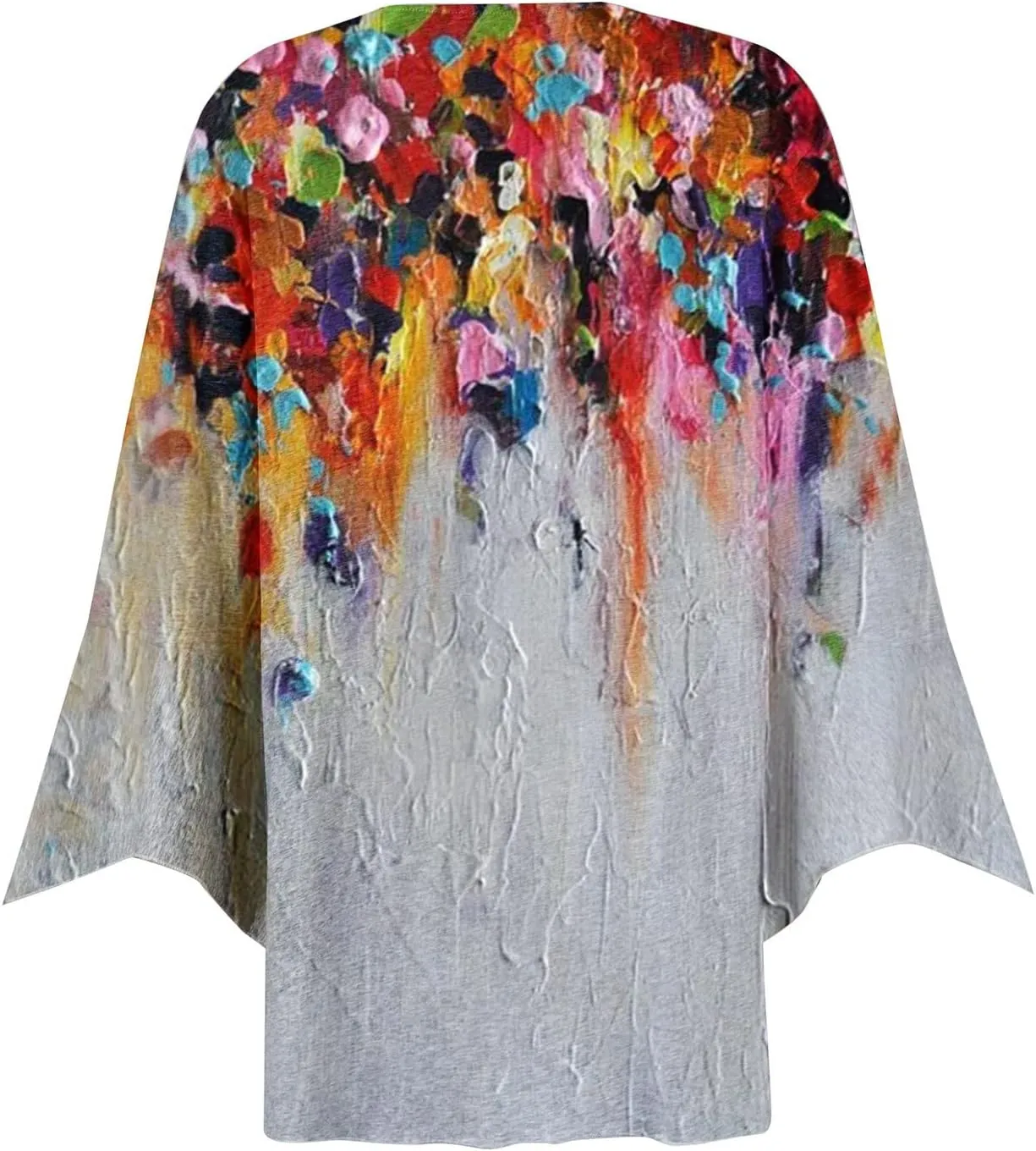 3/4 Sleeve Cardigans for Women Lightweight Extra Soft Open Front Casual Vintage Floral Print Various Style Cardigan