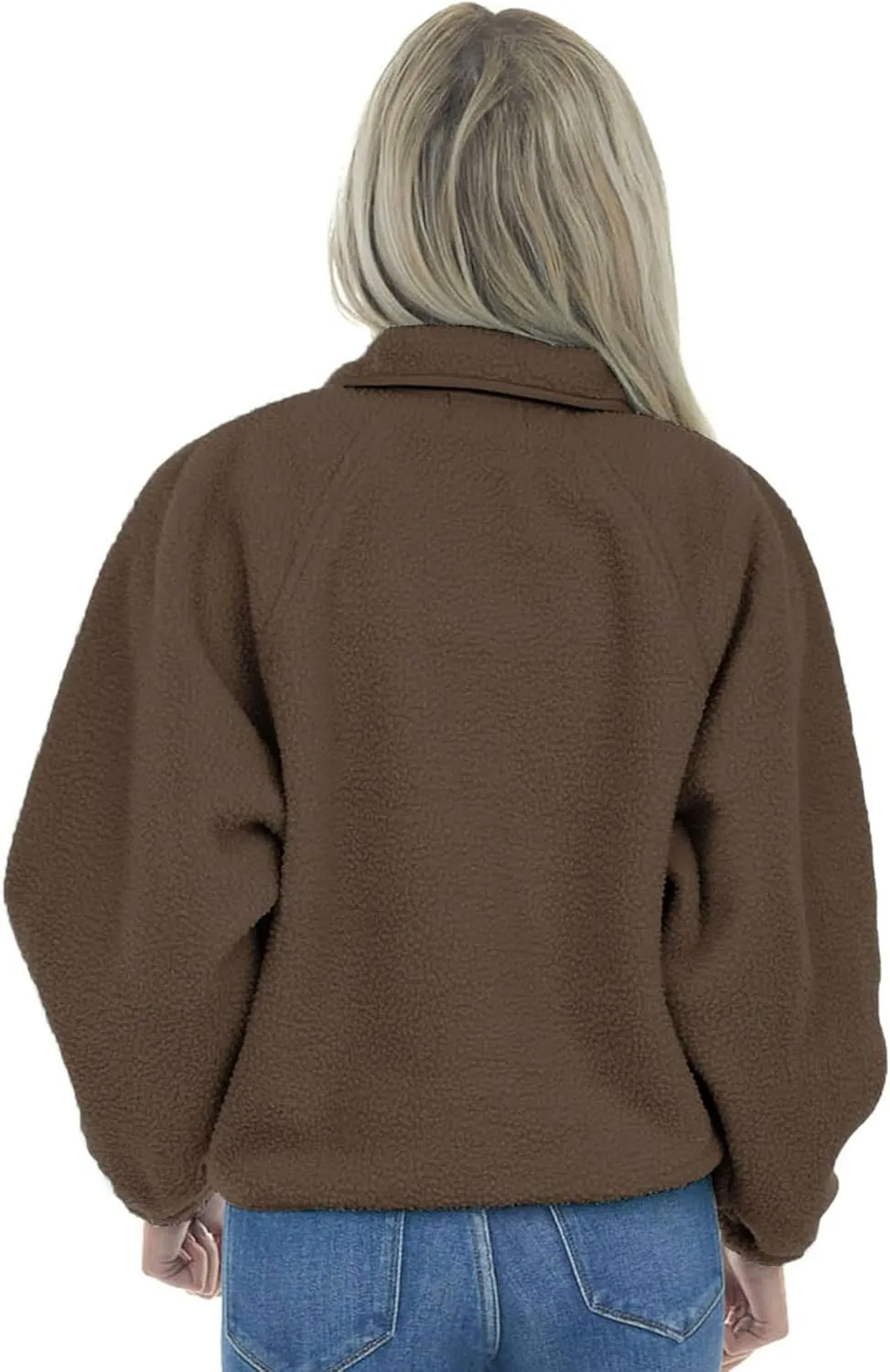 Aoang Womens Winter Coats Casual Lapel Long Sleeve Fleece Faux Fur Jacket