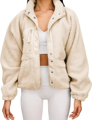 Aoang Womens Winter Coats Casual Lapel Long Sleeve Fleece Faux Fur Jacket