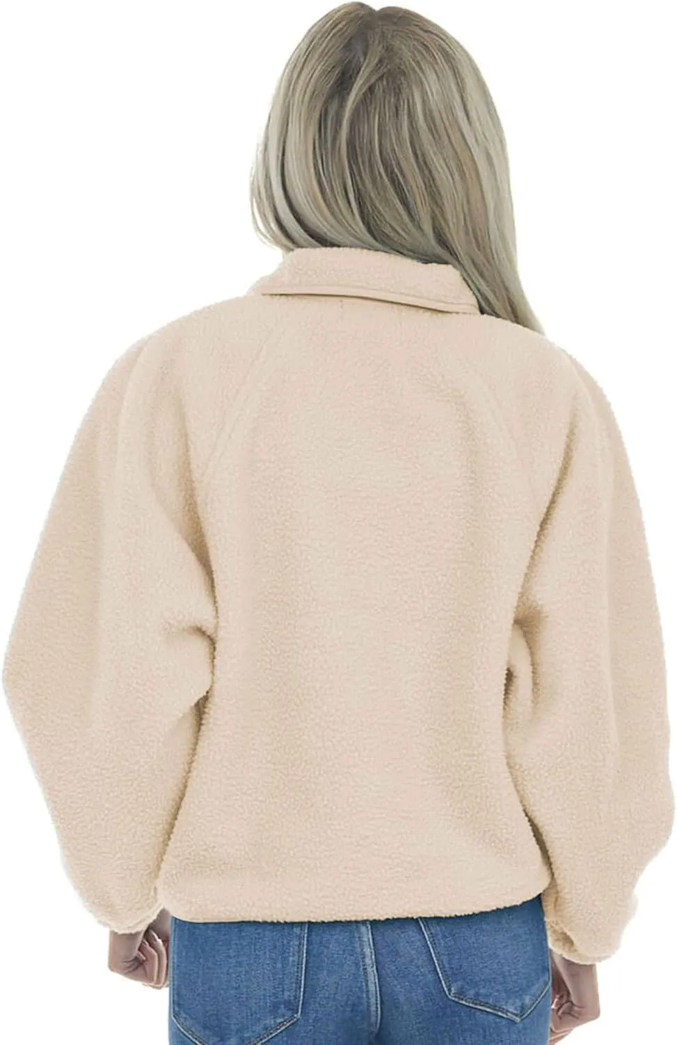 Aoang Womens Winter Coats Casual Lapel Long Sleeve Fleece Faux Fur Jacket