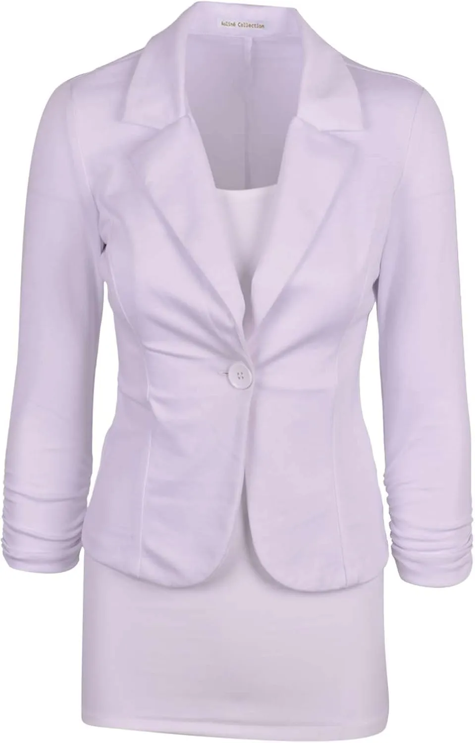 Auliné Collection Women's Casual Work Solid Color Knit Blazer