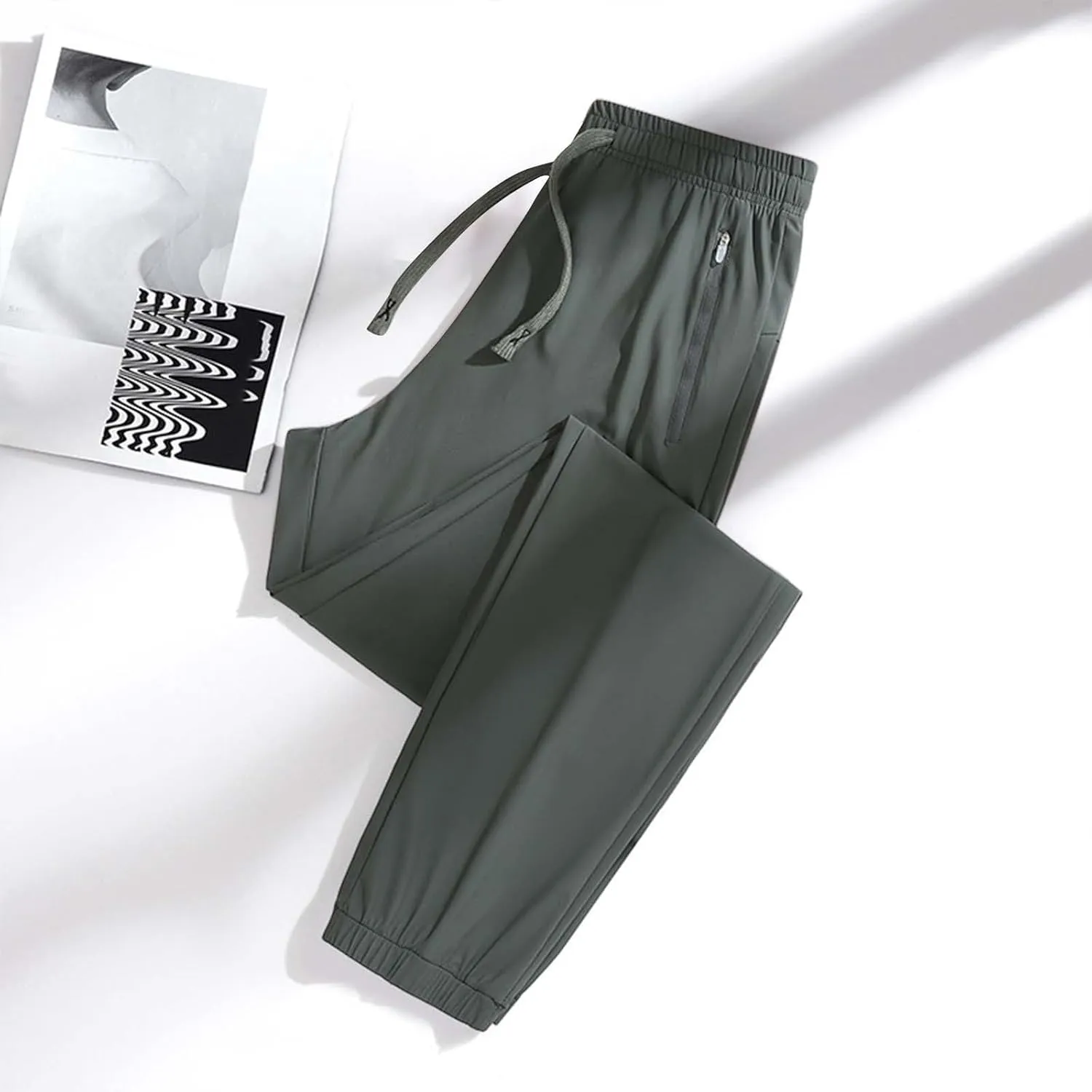 Beeswan Pants, Womens Stretch Active Pants Comfy Fit Breathable Elastic Waist Cinch Bottoms Trousers