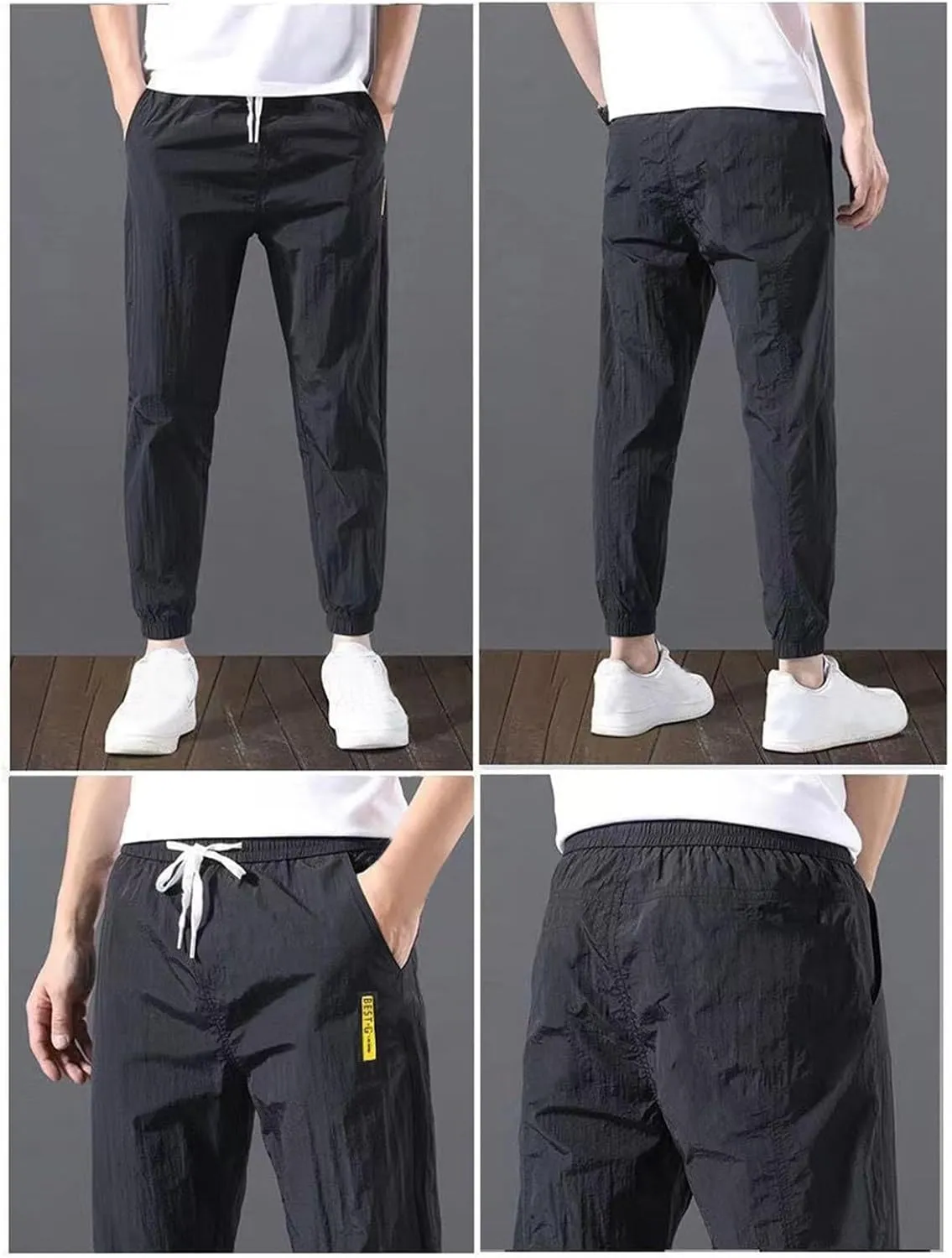 Bevawear Glide Pants Mens Glidepants - Unisex Quick Dry Pull-On Stretch Pants Lightweight Active Stretch Pants Jogger