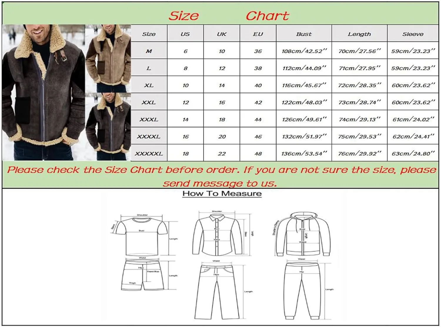 BIFUTON Winter Coats for Men, Mens Vintage Faux Leather Jacket Sherpa Lined Heavyweight Shearling Coats Winter Bomber Jackets