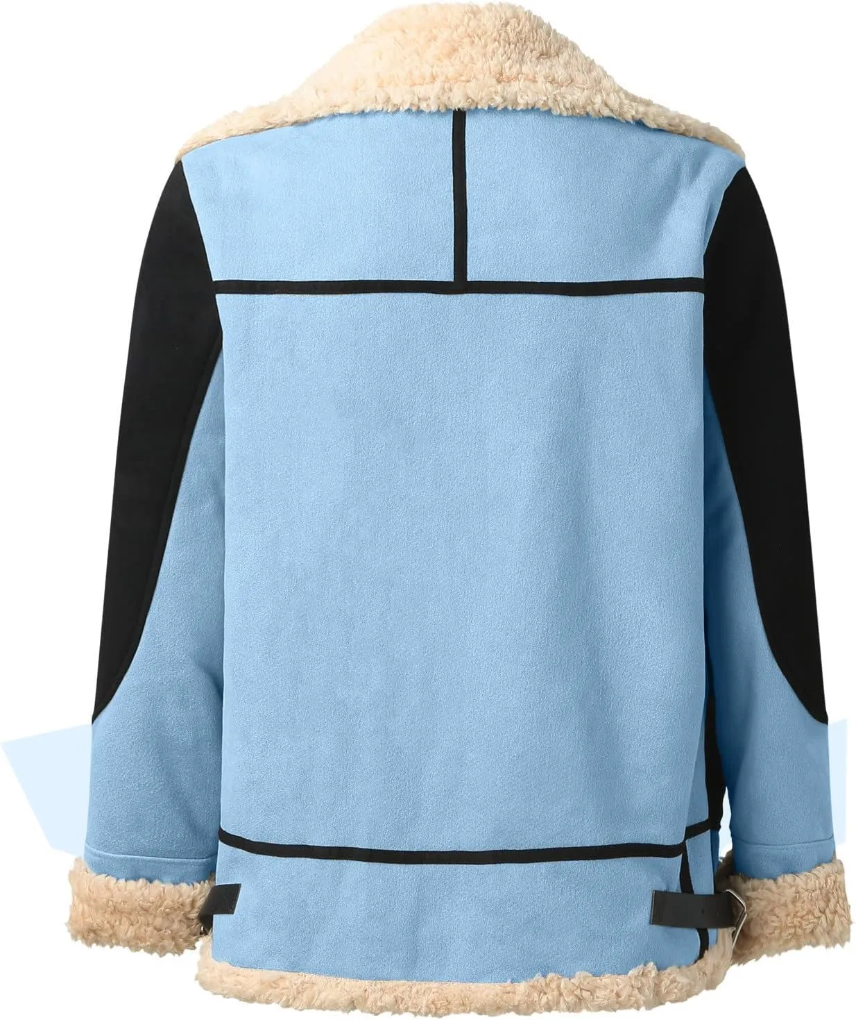 BIFUTON Winter Coats for Men, Mens Vintage Faux Leather Jacket Sherpa Lined Heavyweight Shearling Coats Winter Bomber Jackets