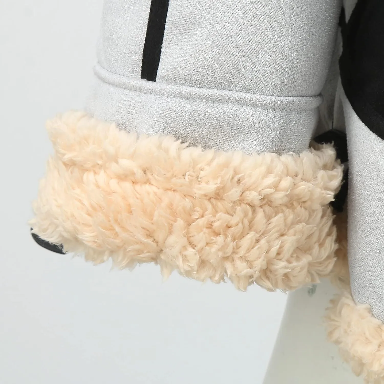 BIFUTON Winter Coats for Men, Mens Vintage Faux Leather Jacket Sherpa Lined Heavyweight Shearling Coats Winter Bomber Jackets