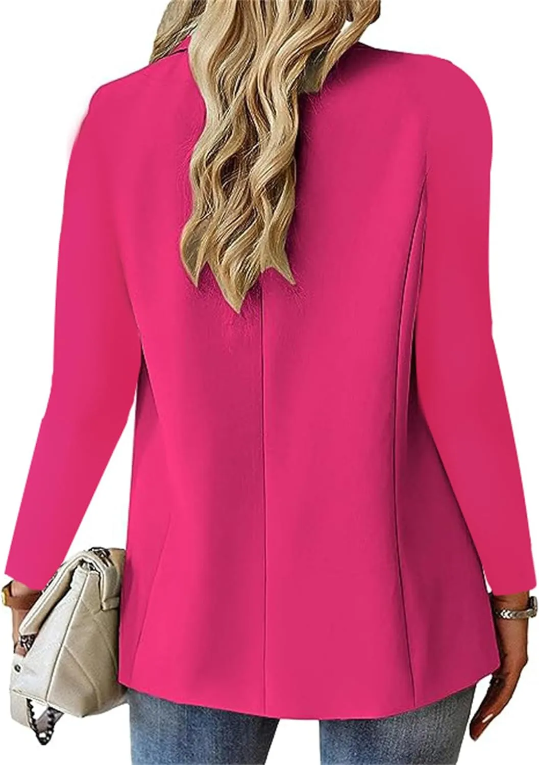 Blazers for Women Business Casual Blazer Open Front Cardigan Long Sleeve Notch Collar Blazer Work Office Suit Jacket