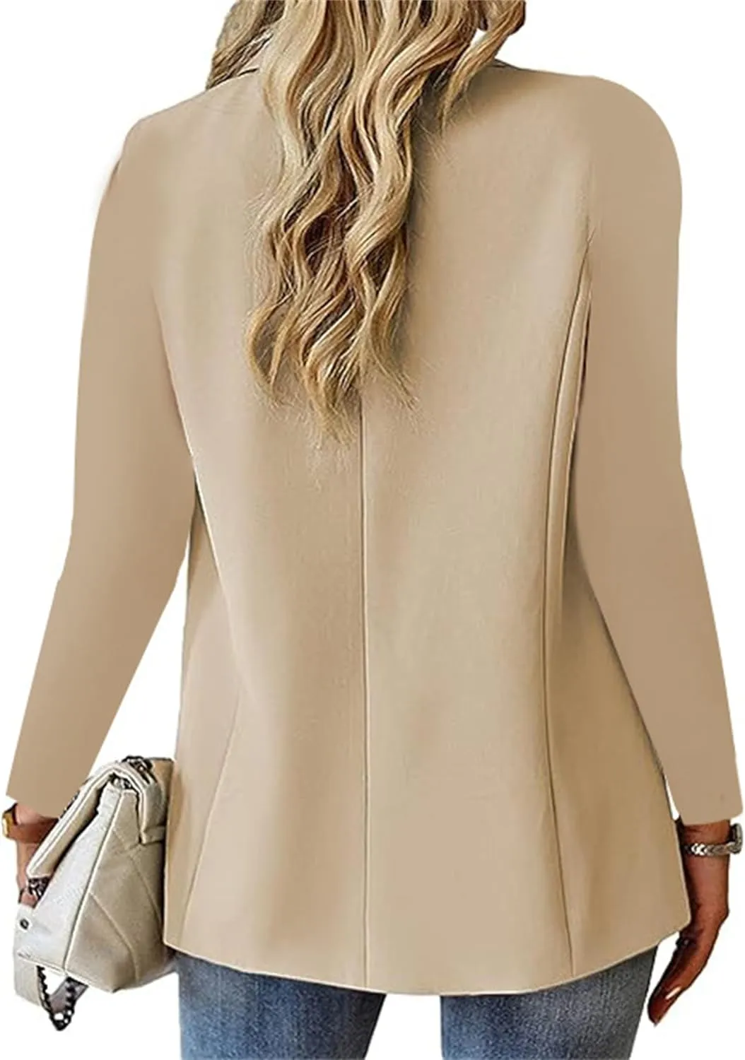 Blazers for Women Business Casual Blazer Open Front Cardigan Long Sleeve Notch Collar Blazer Work Office Suit Jacket