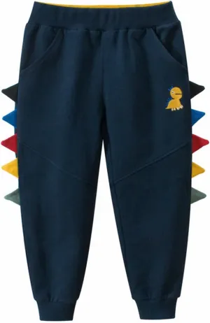 Boys Girls Dinosaur Jogger Pants Unisex Kids Sweatpants Spring Elastic Waist Casual Pull on Pants with Pockets