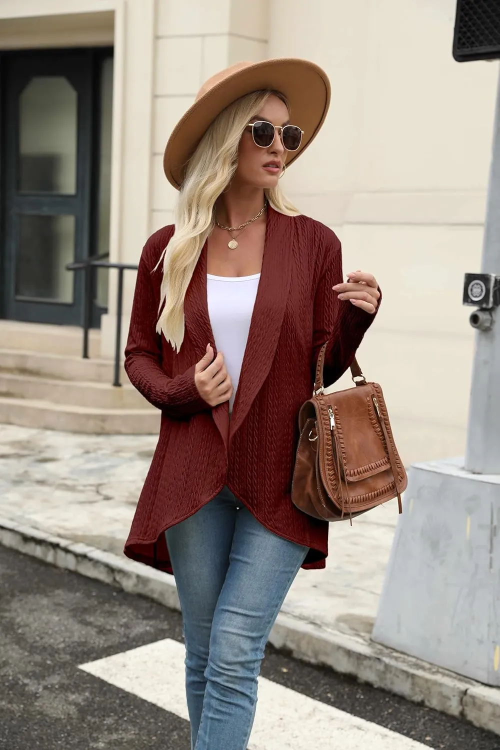 Cardigan for Women Long Sleeve Sweaters Casual Lightweight Knit Open Front Fall Fashion Outfits