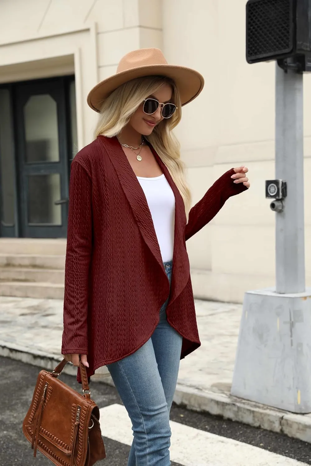 Cardigan for Women Long Sleeve Sweaters Casual Lightweight Knit Open Front Fall Fashion Outfits