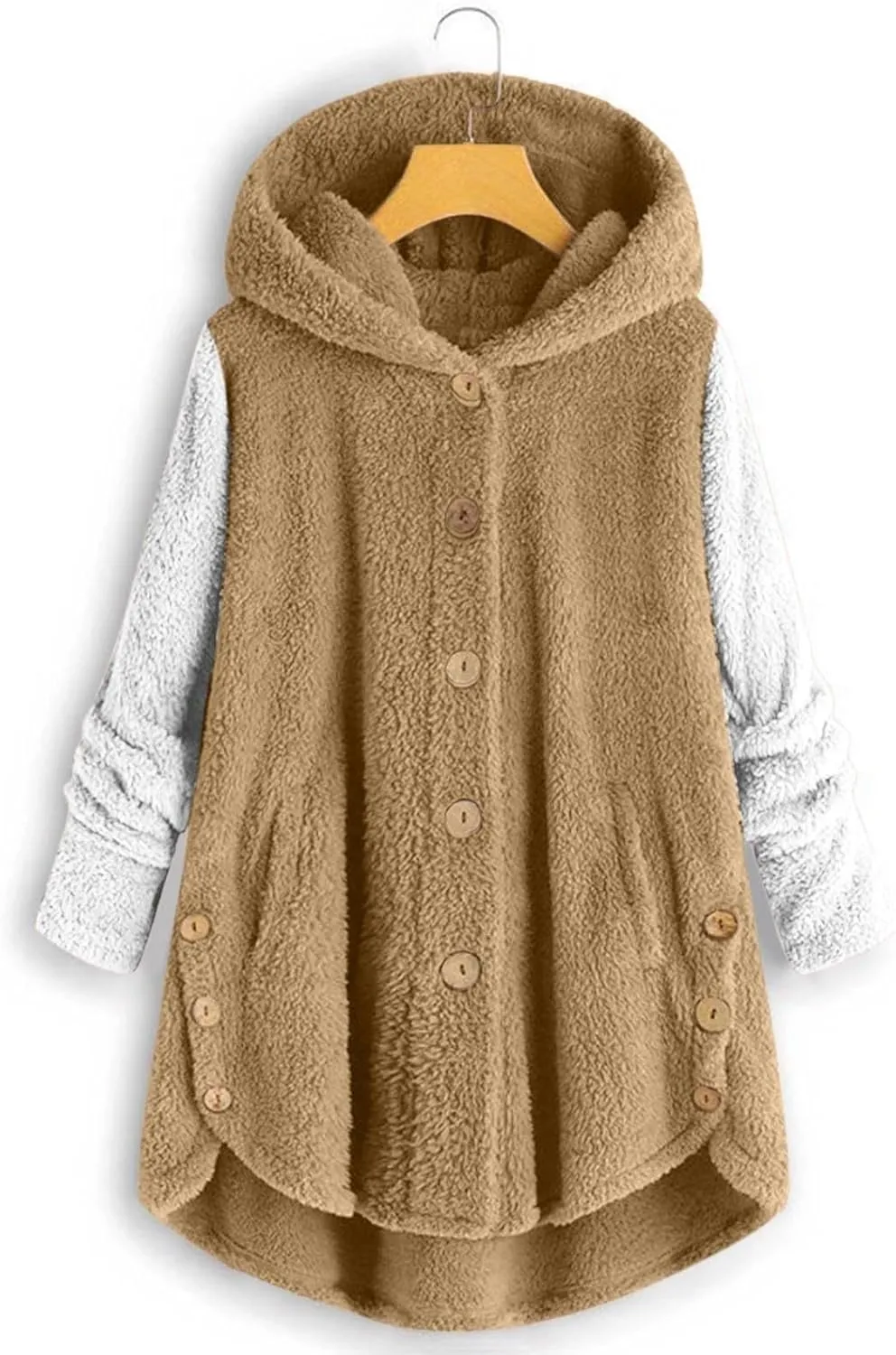 Cardigan Sweaters for Women 2024 Plus Size Long Sleeve Button Hoodie Winter Coat Women Fleece Jacket with Pockets