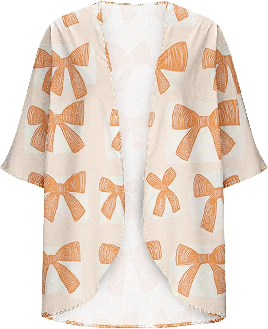 Cardigans for Women Loose Casual 3/4 Sleeved Open Front Breathable Cardigans Summer Floral Sun Protect Jacket