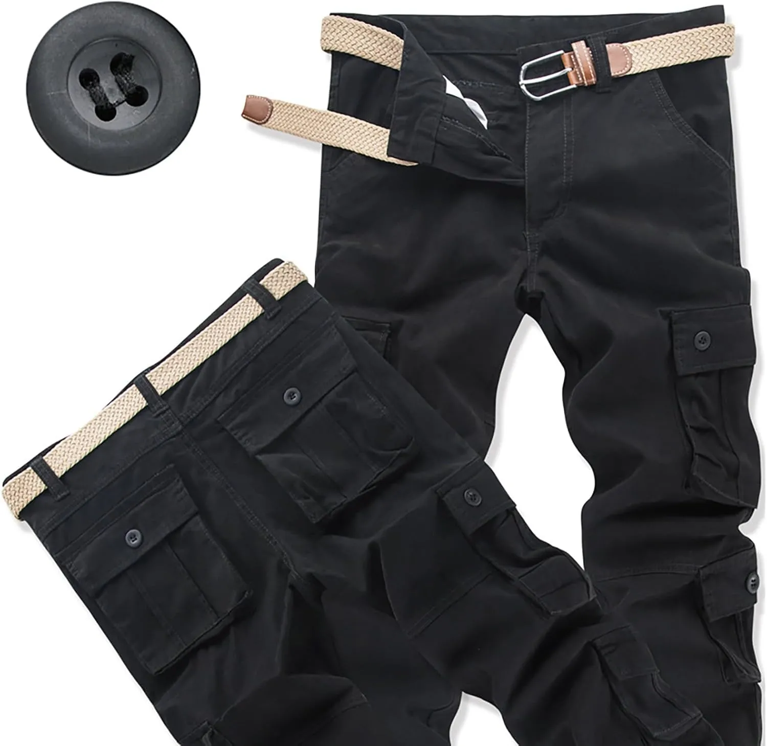 Cargo Pants for Men Relaxed Fit Camo Sweatpants with 8 Pockets Military Army Combat Hiking Pant Baggy Casual Trousers