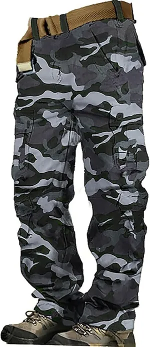 Cargo Pants for Men Relaxed Fit Camo Sweatpants with 8 Pockets Military Army Combat Hiking Pant Baggy Casual Trousers