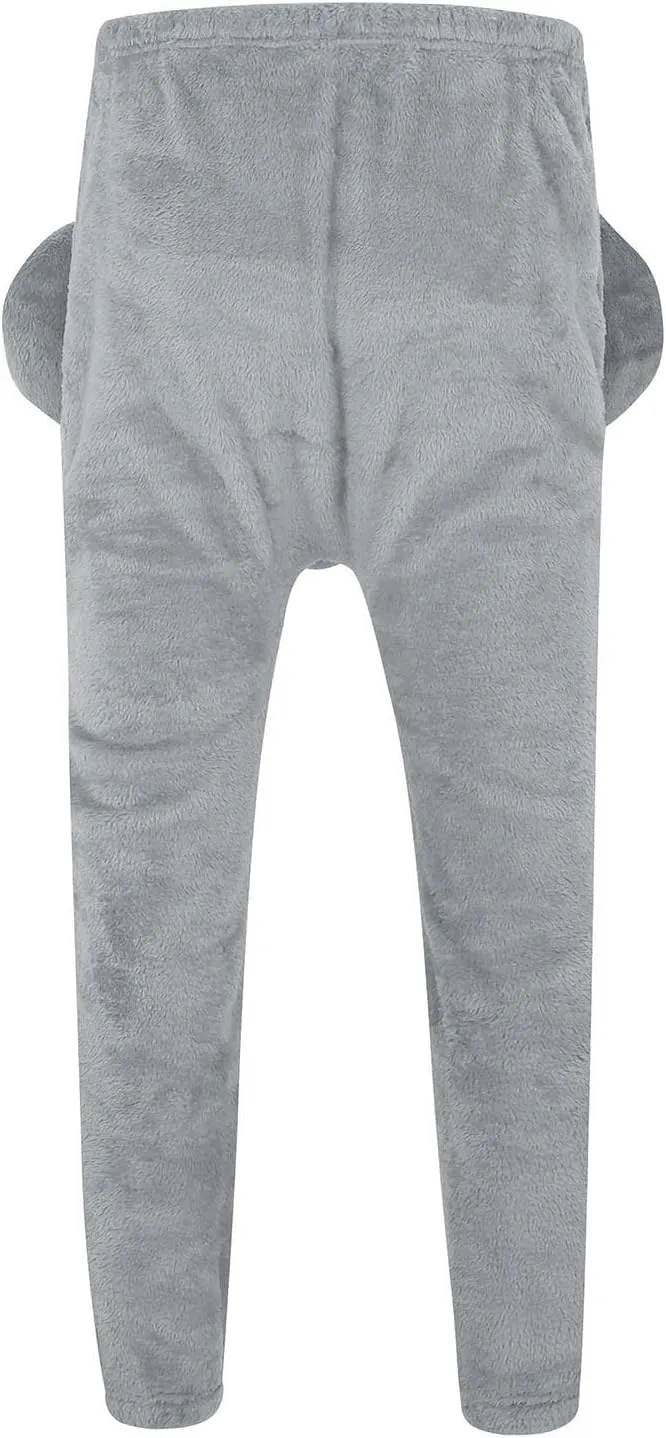 Cartoon Elephant Pants Cute Animal Pants Big Nose and Ears Unisex Soft Elephant Homewear Sleepwear