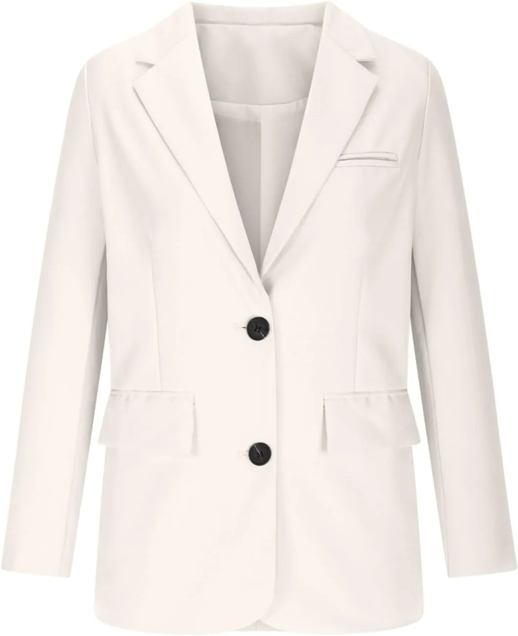 Casual Solid Blazers for Women Business Open Front Office Button Blazer Coat Fall Lapel Plus Size Blazer Jacket