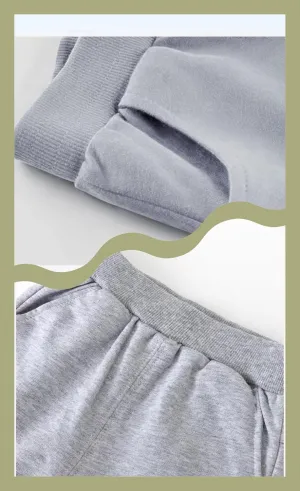 Cotton Casual Athletic Solid Pocket Pull On Pants for Boy & Kids& Toddlers ，Active Jogger Sweatpants