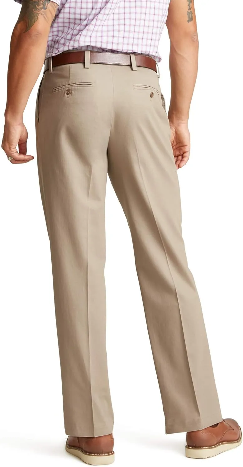 Dockers Men's Relaxed Fit Signature Khaki Lux Cotton Stretch Pants-Pleated