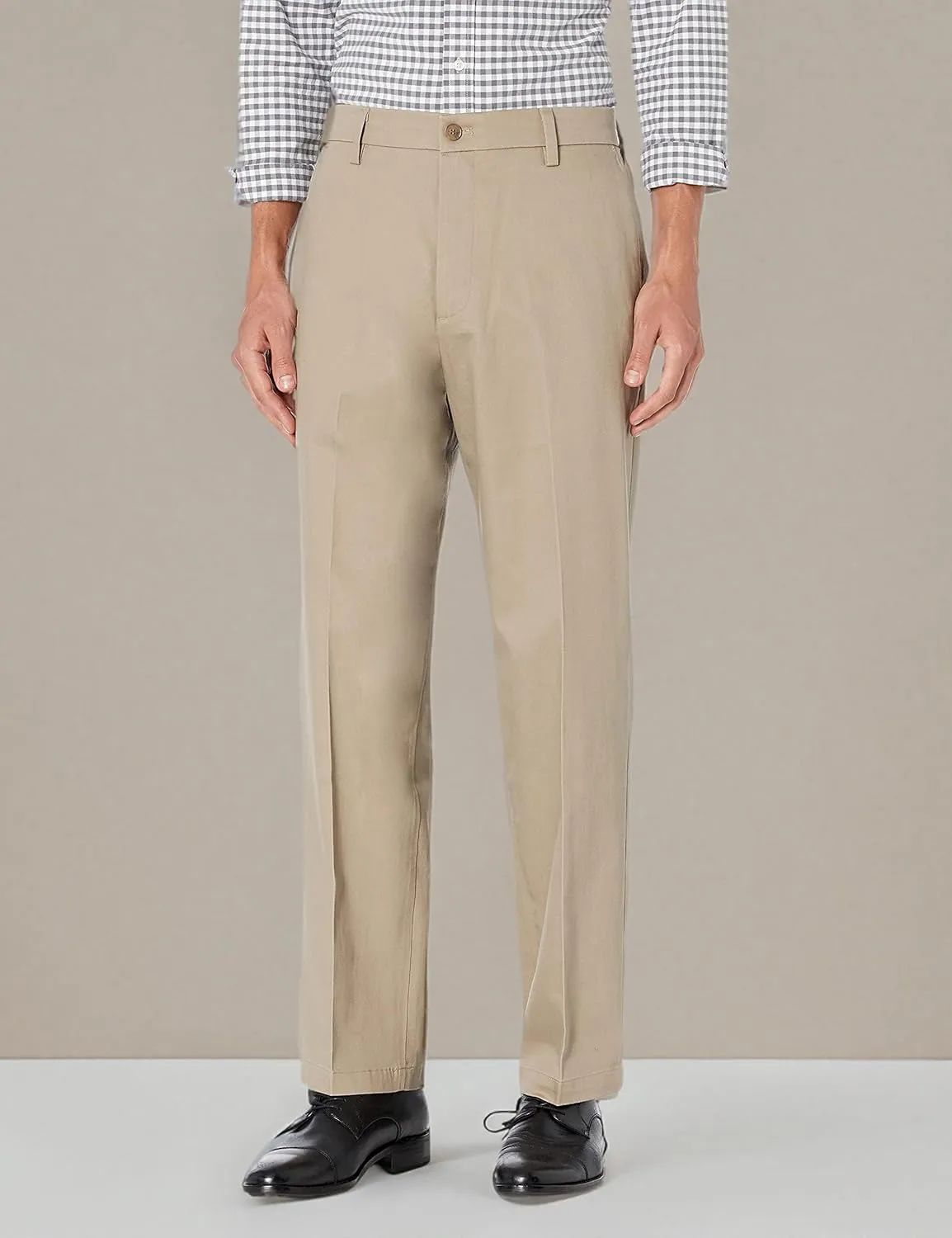 DOCKERS Mens Relaxed Fit Signature Khaki Lux Cotton Stretch Pants