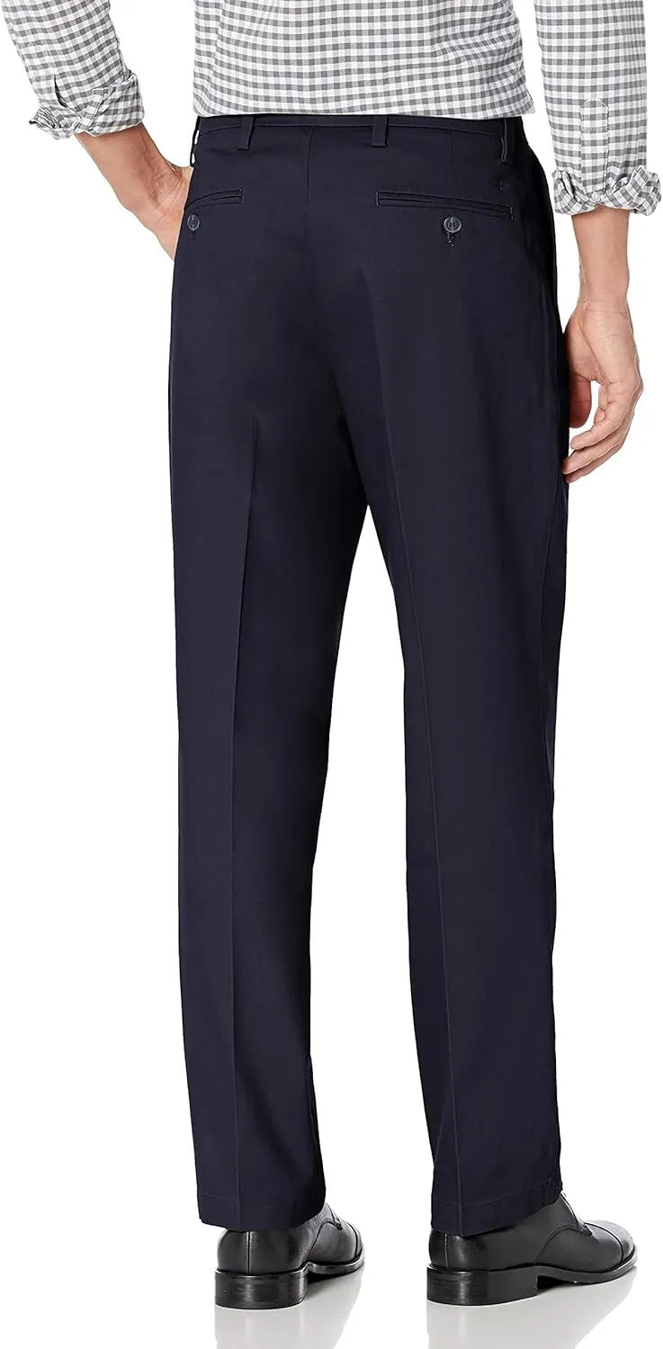 DOCKERS Mens Relaxed Fit Signature Khaki Lux Cotton Stretch Pants