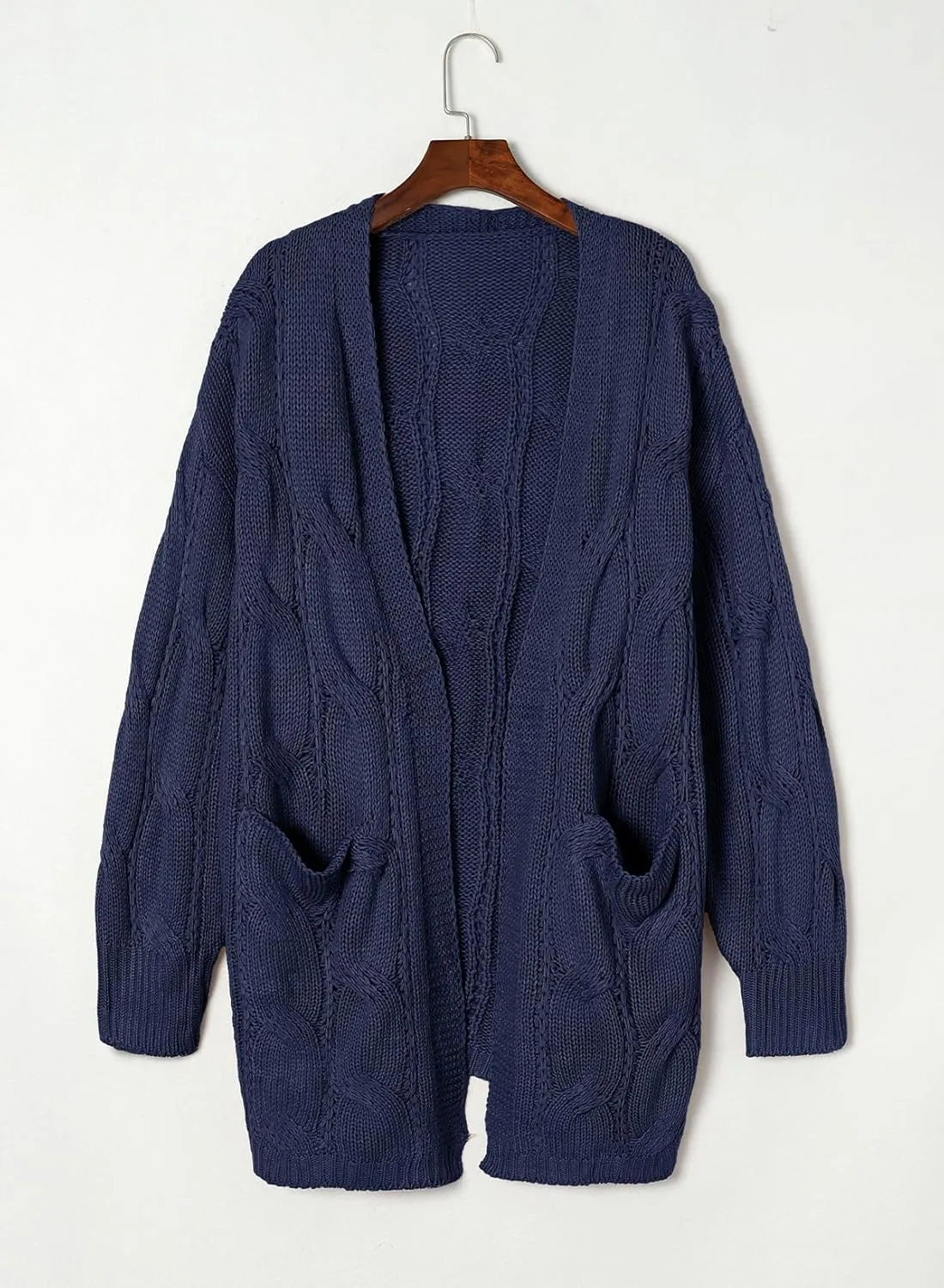 Dokotoo Long Cardigans for Women Open Front Long Sleeves Lightweight Fall Sweaters with Pockets
