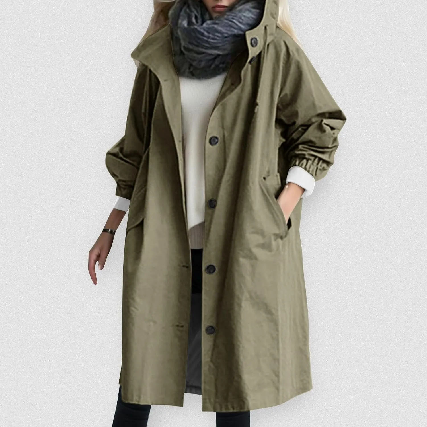 Fall Fashion for Women 2025 Trendy Women Winter Wool Blend Camel Mid-Long Coat Notch Double-Breasted Lapel Jacket Outwear