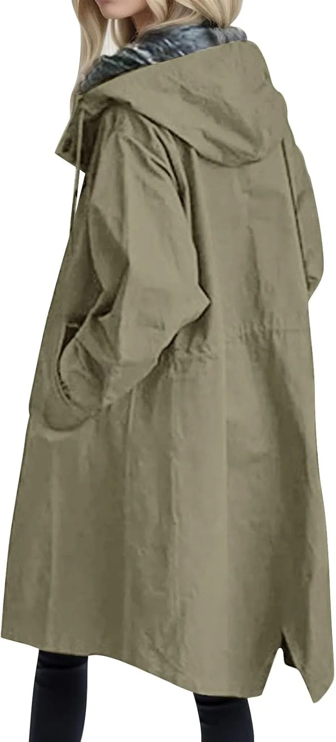 Fall Fashion for Women 2025 Trendy Women Winter Wool Blend Camel Mid-Long Coat Notch Double-Breasted Lapel Jacket Outwear