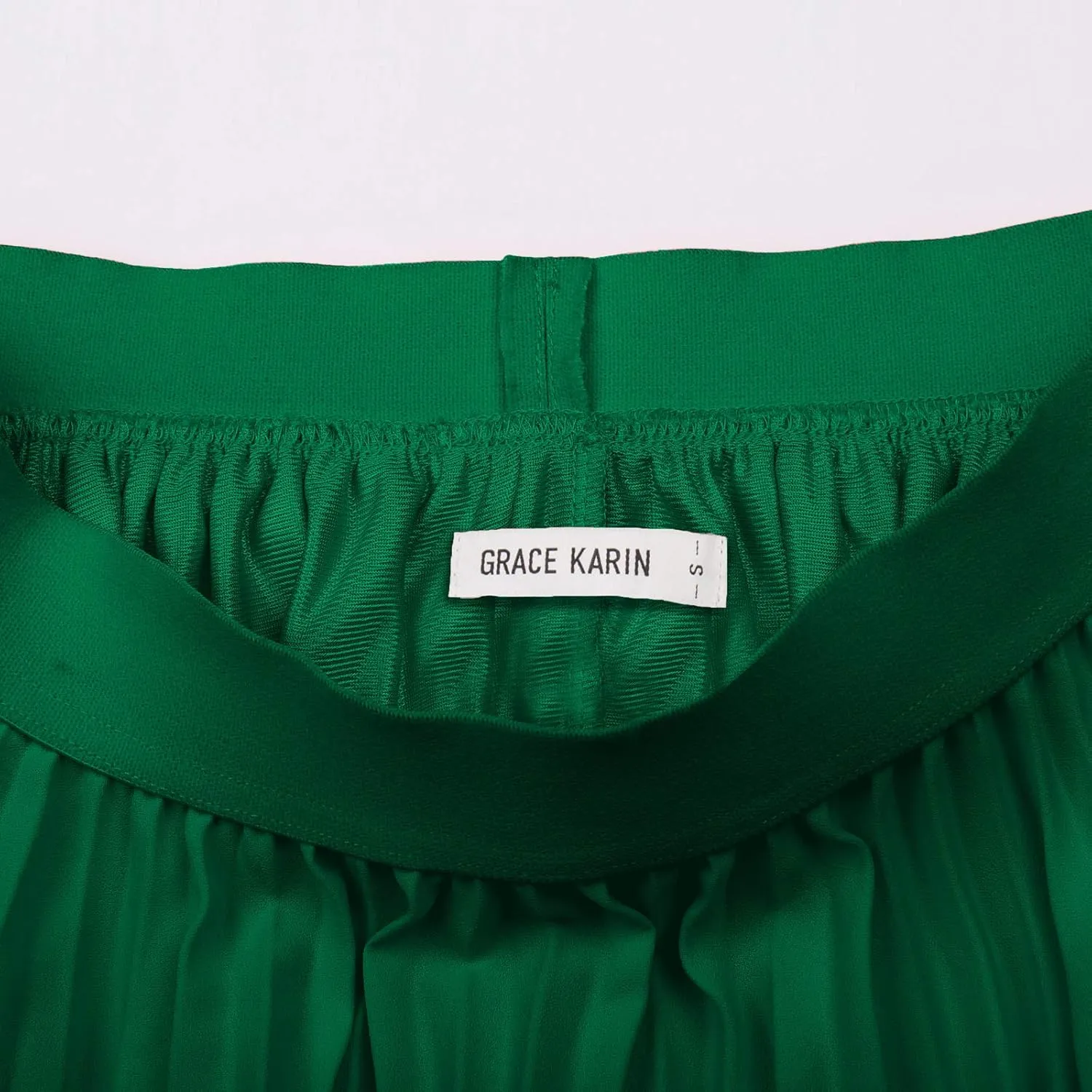 GRACE KARIN Women High Elastic Waist Pleated Chiffon Skirt Midi Swing A-line Skirts