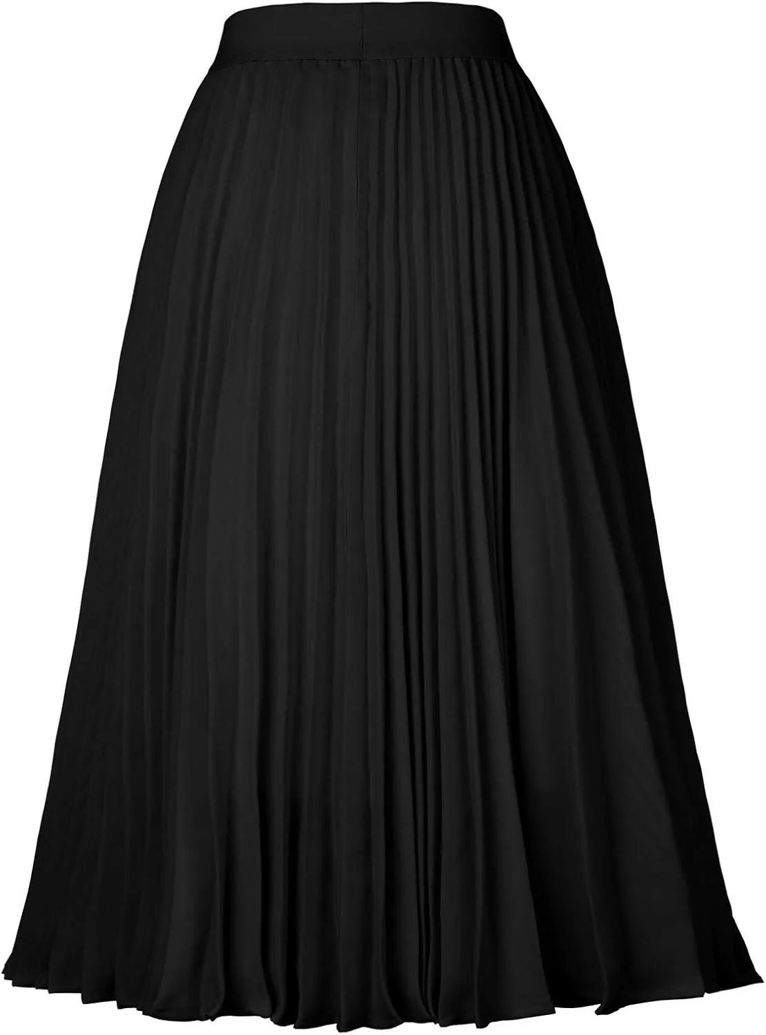 GRACE KARIN Women High Elastic Waist Pleated Chiffon Skirt Midi Swing A-line Skirts