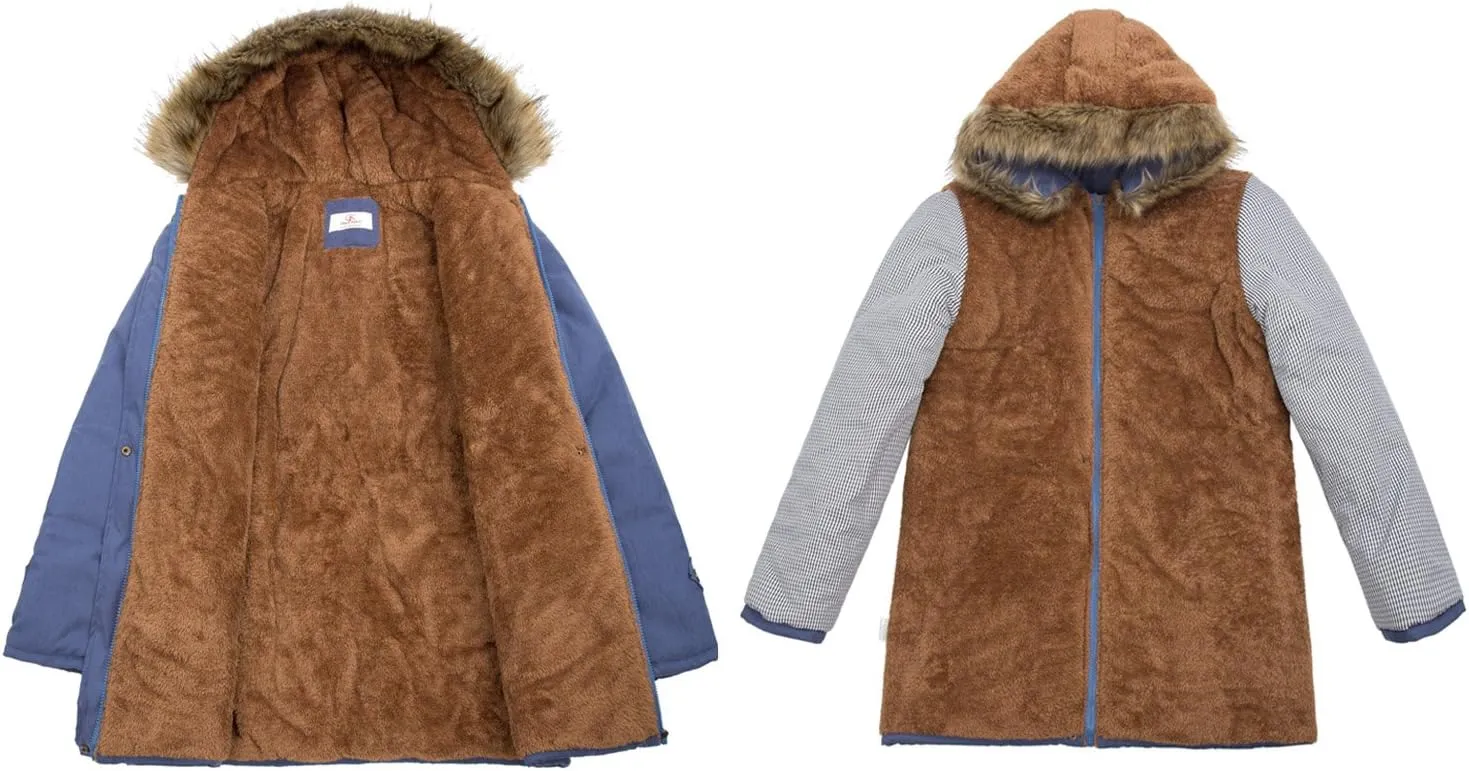 GRACE KARIN Women's Winter Coats Fleece Parkas Anoraks Hooded Military Jacket Coats