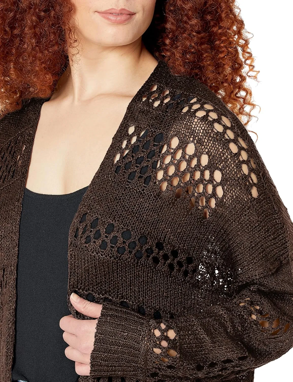 GRECERELLE 2025 Women Summer Crochet Boho Long Sleeve Lightweight Oversized Open Front Cardigan Sweaters Kimonos Tops