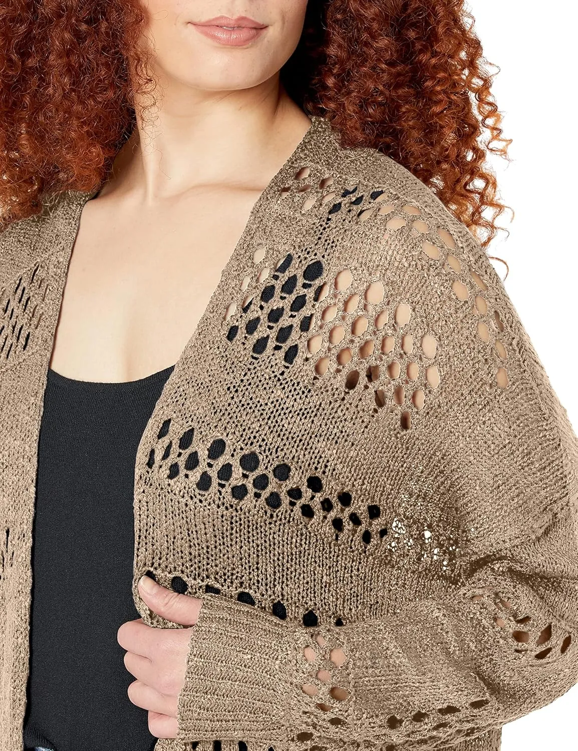 GRECERELLE 2025 Women Summer Crochet Boho Long Sleeve Lightweight Oversized Open Front Cardigan Sweaters Kimonos Tops