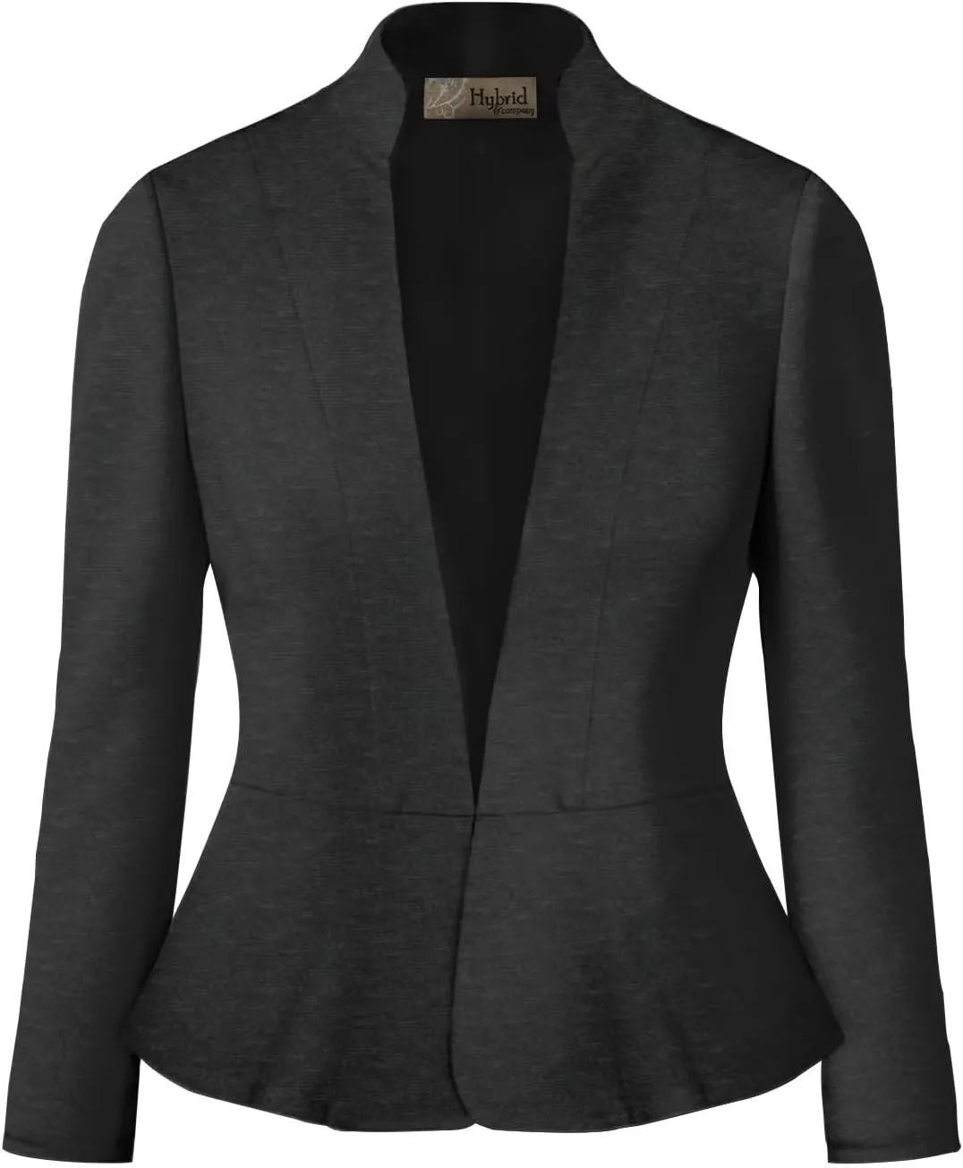 Hybrid & Company Women's Casual Work Office Elegant Open Front Premium Nylon Blazer Jacket