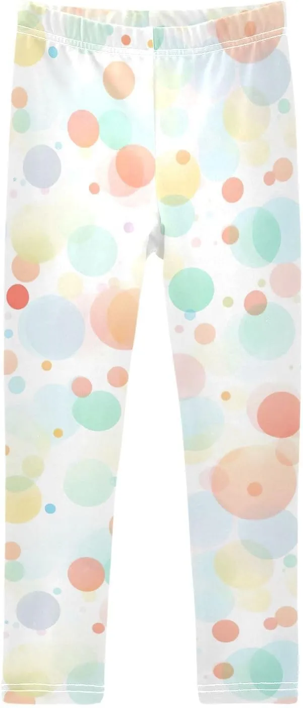 J JOYSAY Dots Colorful Girls Leggings Girls Stretch Pants
