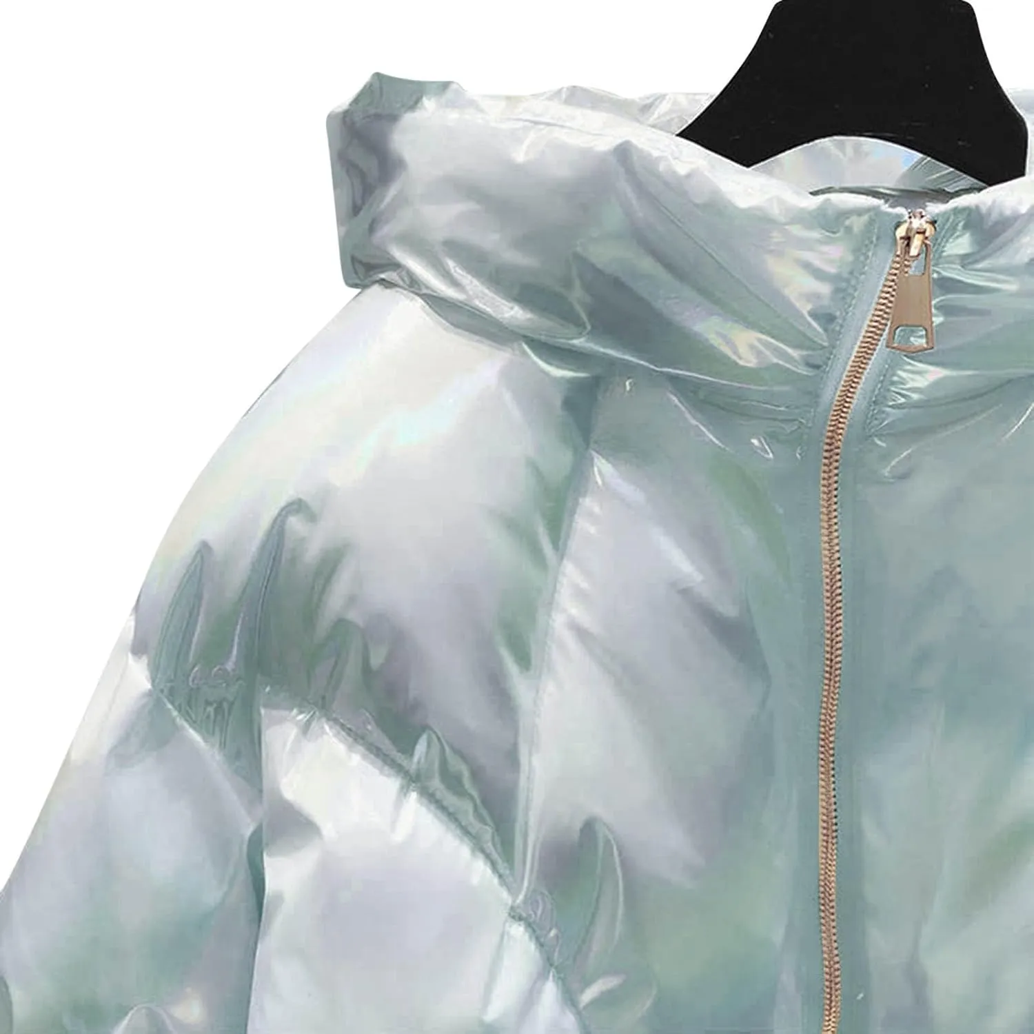 Jackets for Women Zip Up Quilted Puffer Jacket Fleece Lined Parka Oversized Causal Versatile Womens Fashion Hoodie