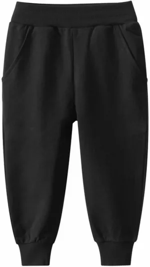 Kids Casual Pull on Pants Toddler Sweatpants Boys Athletic Active Jogger Pants Boy Jogging Pants with Pockets