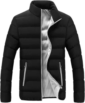 LCMTWX Coats for Men and Winter Jacket Coat Leisure Plus Size Hat Zip Pocket Cotton-Padded Warm Men's Thicken Warm Winter