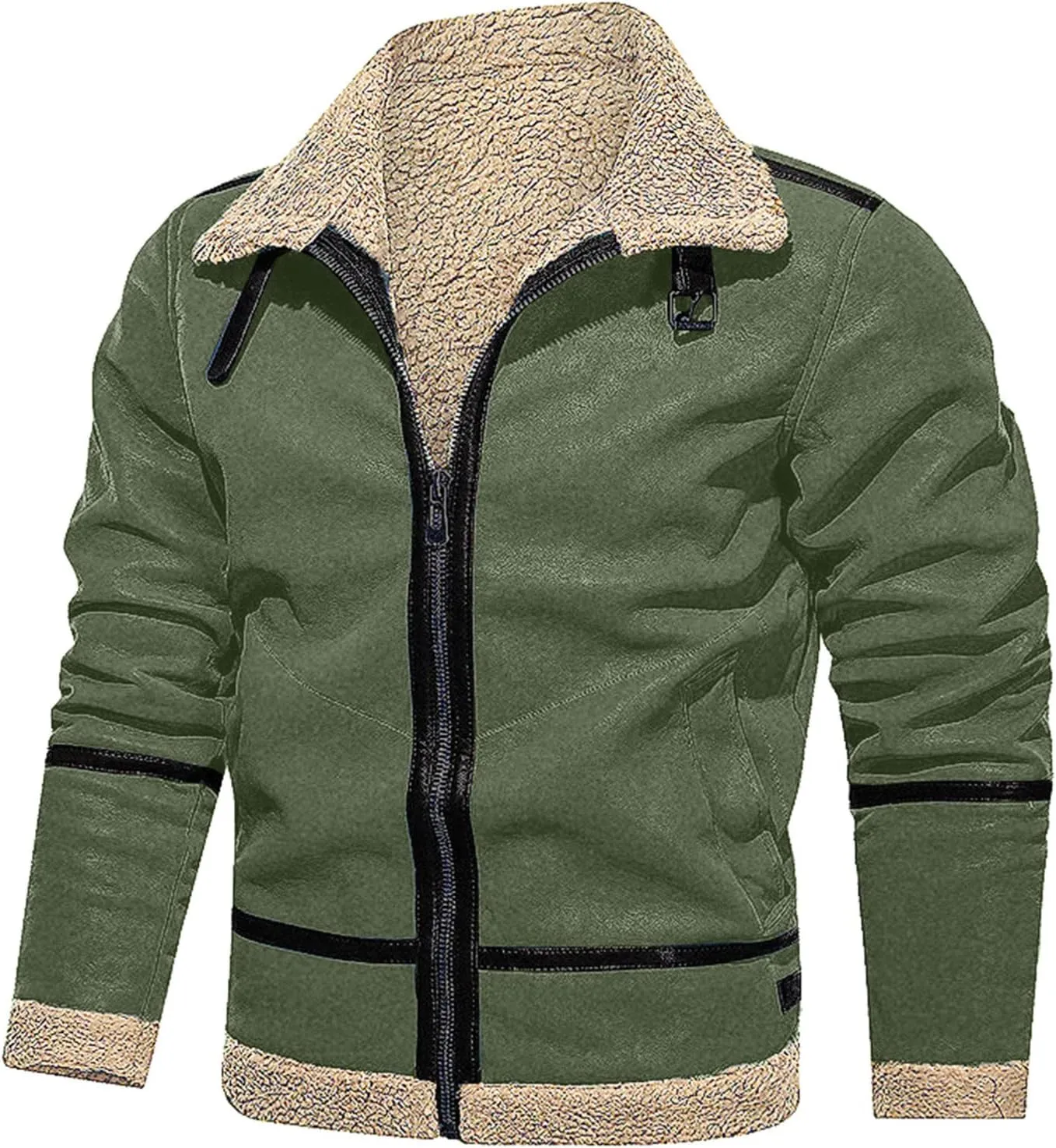LCMTWX Jackets for Men Winter Outerwear Single-breasted Solid Color Lapel Long Sleeve Coat Cardigan Plush Long Coat Mens
