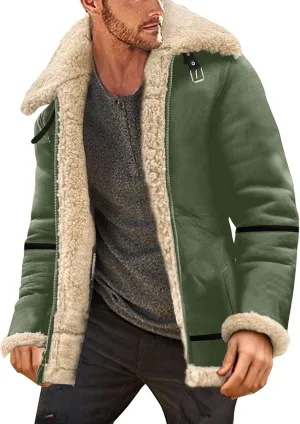 LCMTWX Jackets for Men Winter Outerwear Single-breasted Solid Color Lapel Long Sleeve Coat Cardigan Plush Long Coat Mens