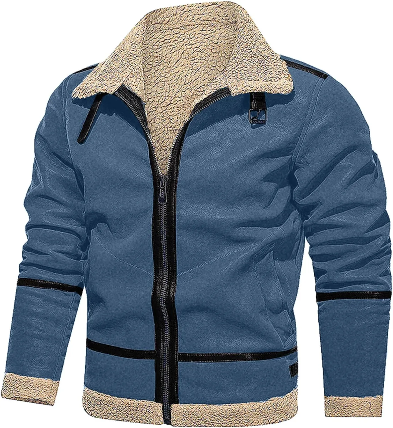 LCMTWX Jackets for Men Winter Outerwear Single-breasted Solid Color Lapel Long Sleeve Coat Cardigan Plush Long Coat Mens