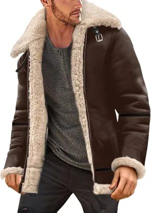 LCMTWX Jackets for Men Winter Outerwear Single-breasted Solid Color Lapel Long Sleeve Coat Cardigan Plush Long Coat Mens