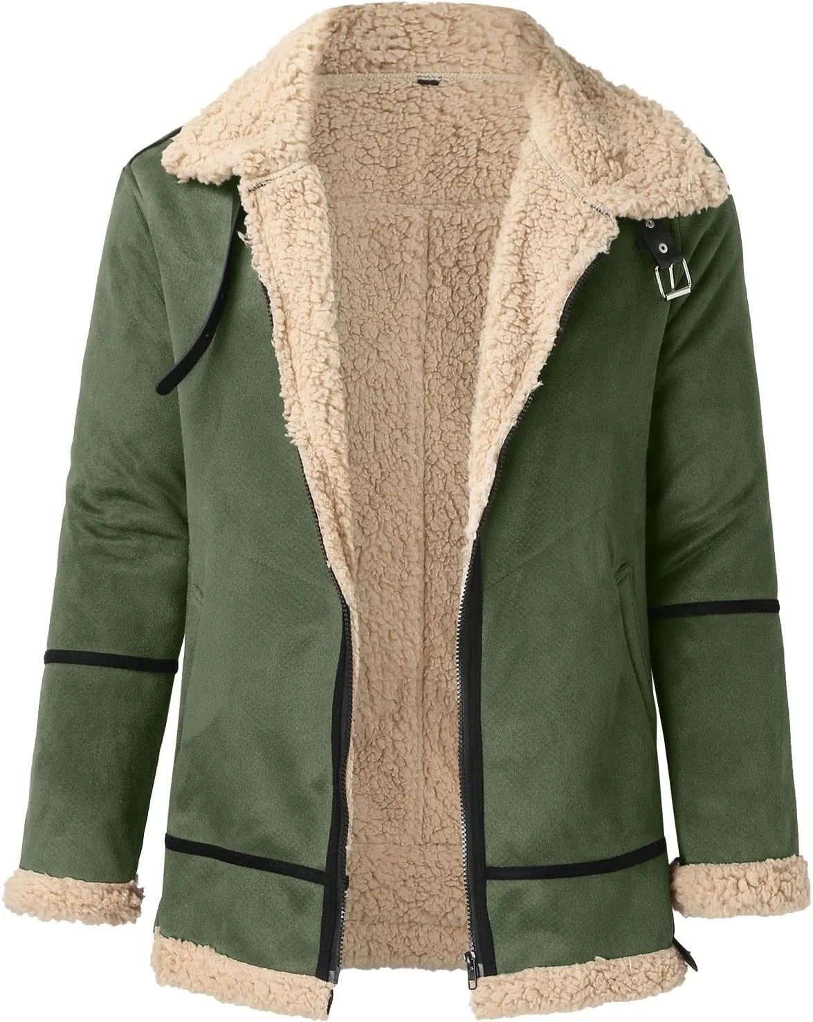 LCMTWX Jackets for Men Winter Outerwear Single-breasted Solid Color Lapel Long Sleeve Coat Cardigan Plush Long Coat Mens