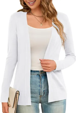 LIENRIDY Women's Cardigans Lightweight Long Sleeve Open Front Sweater Cardigan, S-XL