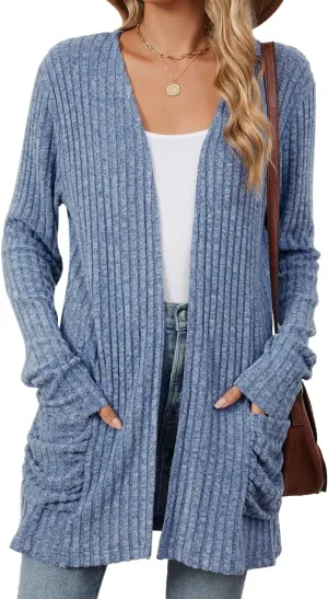 Lightweight Cardigans for Women Fashion Casual Oversized Long Sleeve Cardigan Sweater Loose Dressy Fall Holiday Tops