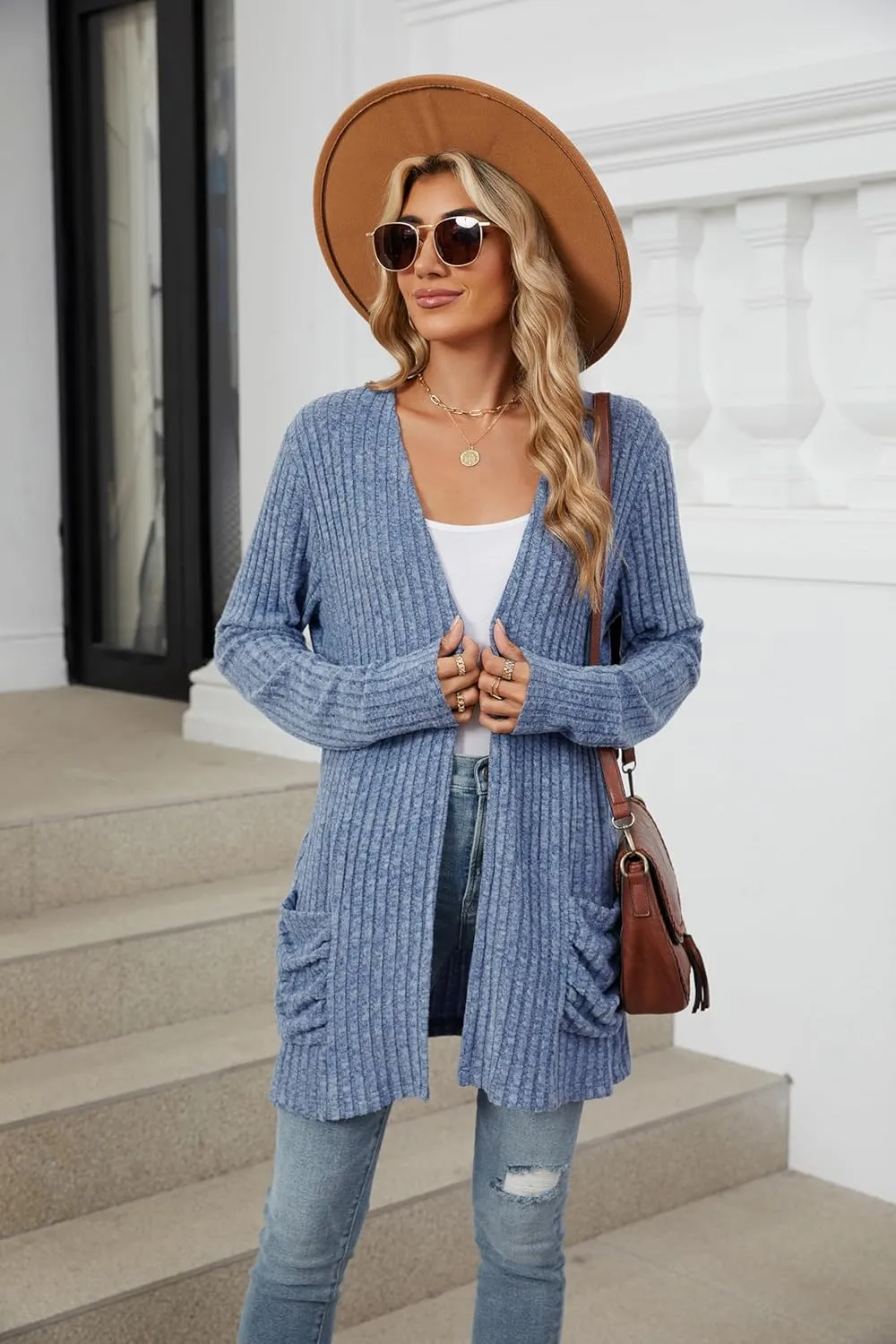 Lightweight Cardigans for Women Fashion Casual Oversized Long Sleeve Cardigan Sweater Loose Dressy Fall Holiday Tops