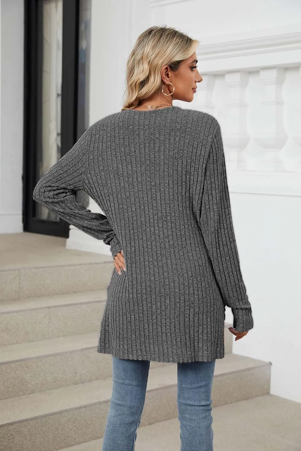 Lightweight Cardigans for Women Fashion Casual Oversized Long Sleeve Cardigan Sweater Loose Dressy Fall Holiday Tops